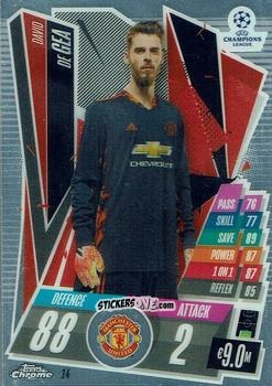 Cromo David De Gea - UEFA Champions League Chrome 2020-2021. Match Attax n. 14 - Topps