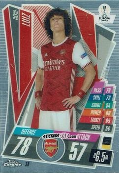 Figurina David Luiz - UEFA Champions League Chrome 2020-2021. Match Attax n. 38 - Topps