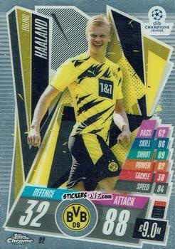 Cromo Erling Haaland - UEFA Champions League Chrome 2020-2021. Match Attax n. 92 - Topps