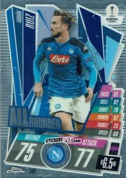 Cromo Fabian Ruiz - UEFA Champions League Chrome 2020-2021. Match Attax n. 148 - Topps
