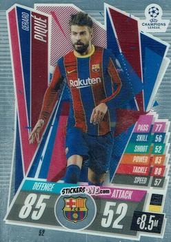 Figurina Gerard Pique - UEFA Champions League Chrome 2020-2021. Match Attax n. 52 - Topps