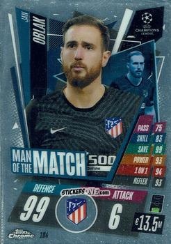 Cromo Jan Oblak - UEFA Champions League Chrome 2020-2021. Match Attax n. 184 - Topps