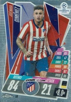 Figurina Jose Maria Gimenez - UEFA Champions League Chrome 2020-2021. Match Attax n. 58 - Topps