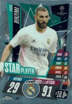 Cromo Karim Benzema - UEFA Champions League Chrome 2020-2021. Match Attax n. 167 - Topps