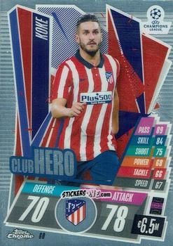 Figurina Koke - UEFA Champions League Chrome 2020-2021. Match Attax n. 60 - Topps