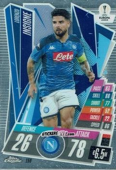 Cromo Lorenzo Insigne - UEFA Champions League Chrome 2020-2021. Match Attax n. 150 - Topps