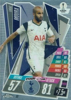 Figurina Lucas Moura - UEFA Champions League Chrome 2020-2021. Match Attax n. 33 - Topps