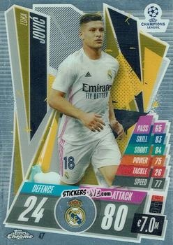 Cromo Luka Jovic - UEFA Champions League Chrome 2020-2021. Match Attax n. 47 - Topps