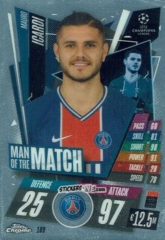 Sticker Mauro Icardi - UEFA Champions League Chrome 2020-2021. Match Attax n. 189 - Topps