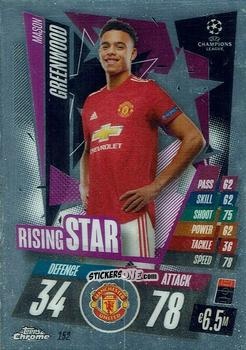 Cromo Mason Greenwood - UEFA Champions League Chrome 2020-2021. Match Attax n. 152 - Topps