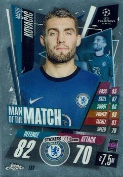 Sticker Mateo Kovacic - UEFA Champions League Chrome 2020-2021. Match Attax n. 180 - Topps