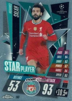 Sticker Mohamed Salah - UEFA Champions League Chrome 2020-2021. Match Attax n. 163 - Topps