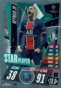 Sticker Neymar Jr - UEFA Champions League Chrome 2020-2021. Match Attax n. 173 - Topps