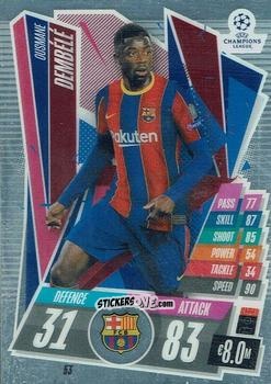 Sticker Ousmane Dembele - UEFA Champions League Chrome 2020-2021. Match Attax n. 53 - Topps