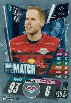Figurina Peter Gulacsi - UEFA Champions League Chrome 2020-2021. Match Attax n. 187 - Topps