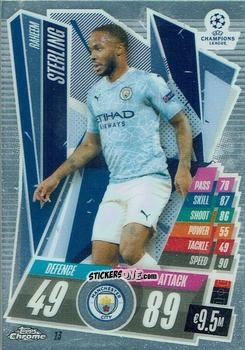 Sticker Raheem Sterling - UEFA Champions League Chrome 2020-2021. Match Attax n. 13 - Topps