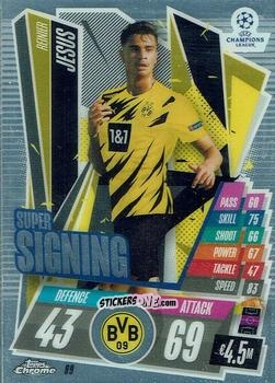 Cromo Reinier Jesus - UEFA Champions League Chrome 2020-2021. Match Attax n. 89 - Topps