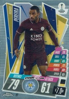 Figurina Ricardo Pereira - UEFA Champions League Chrome 2020-2021. Match Attax n. 27 - Topps