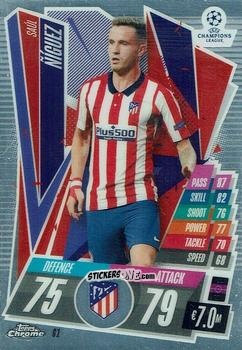 Figurina Saul Niguez - UEFA Champions League Chrome 2020-2021. Match Attax n. 61 - Topps