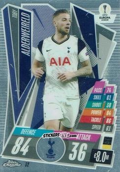 Sticker Toby Alderweireld - UEFA Champions League Chrome 2020-2021. Match Attax n. 32 - Topps