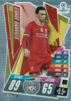 Sticker Trent Alexander-Arnold - UEFA Champions League Chrome 2020-2021. Match Attax n. 2 - Topps