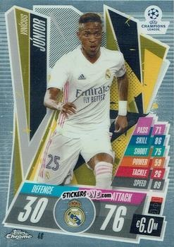 Cromo Vinicius Junior - UEFA Champions League Chrome 2020-2021. Match Attax n. 46 - Topps