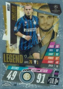 Figurina Wesley Sneijder - UEFA Champions League Chrome 2020-2021. Match Attax n. 192 - Topps