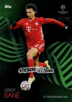 Sticker Leroy Sane - UEFA Champions League Knockout 2020-2021 n. 40g - Topps