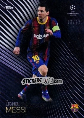 Sticker Lionel Messi - UEFA Champions League Knockout 2020-2021 n. 25p - Topps