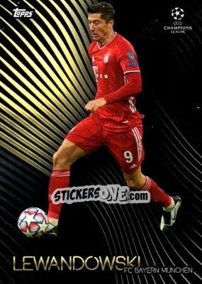 Sticker Robert Lewandowski - UEFA Champions League Knockout 2020-2021 n. 20 - Topps