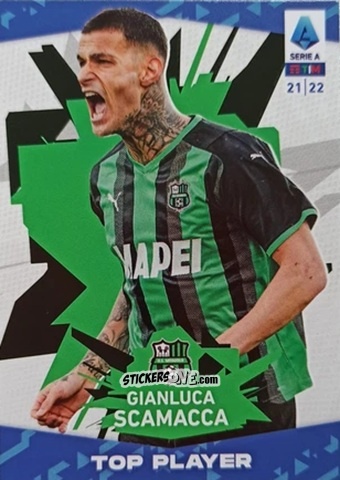 Figurina Gianluca Scamacca - Serie A TIM 2021-2022. Official Celebration Set n. CS25 - Panini