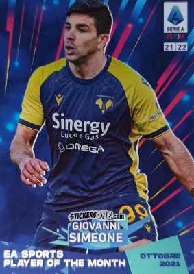 Cromo Giovanni Simeone - Serie A TIM 2021-2022. Official Celebration Set n. CS41 - Panini