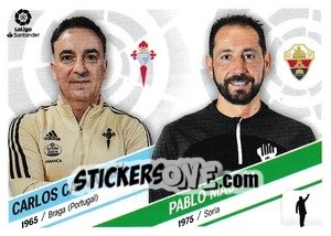 Sticker Carlos Carvalhal (Celta Vigo) / Pablo Machín (Elche CF) - Liga Spagnola 2022-2023 n. M40 - Panini