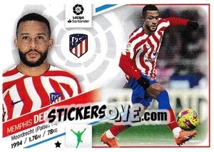 Sticker Memphis Depay (Atlético Madrid) - Liga Spagnola 2022-2023 n. M5 - Panini