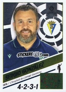 Figurina Entrenador Cádiz CF - Sergio González (2) - Liga Spagnola 2022-2023 - Panini