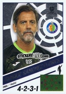 Cromo Entrenador Getafe CF- Quique Sánchez Flores (2) - Liga Spagnola 2022-2023 - Panini