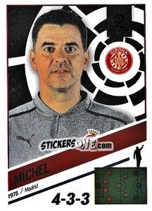 Figurina Entrenador Girona FC - Míchel (2) - Liga Spagnola 2022-2023 - Panini