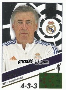 Figurina Entrenador Real Madrid - Carlo Ancelotti (2) - Liga Spagnola 2022-2023 - Panini