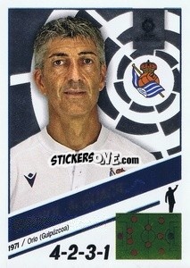 Sticker Entrenador Real Sociedad - Imanol Alguacil (2) - Liga Spagnola 2022-2023 n. 462 - Panini