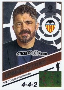 Sticker Entrenador Valencia CF - Gennaro Gattuso (2) - Liga Spagnola 2022-2023 n. 522 - Panini