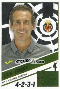 Sticker Entrenador Villarreal CF - Unai Emery (2) - Liga Spagnola 2022-2023 - Panini