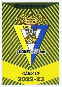 Sticker Escudo Cádiz CF (1) - Liga Spagnola 2022-2023 - Panini