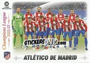 Figurina Formación Atlético de Madrid - Champions League (3) - Liga Spagnola 2022-2023 - Panini