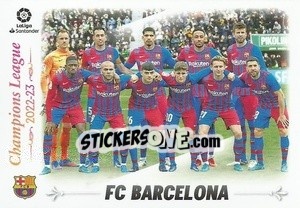 Sticker Formación FC Barcelona - Champions League (2) - Liga Spagnola 2022-2023 n. 612 - Panini
