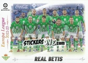 Cromo Formación Real Betis - Europa League (5) - Liga Spagnola 2022-2023 - Panini