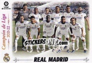 Sticker Formación Real Madrid - Campeón de Liga (1) - Liga Spagnola 2022-2023 n. 611 - Panini