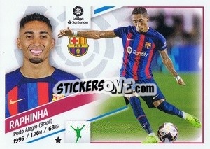 Sticker №17 Raphinha (FC Barcelona) - Liga Spagnola 2022-2023 n. 697 - Panini
