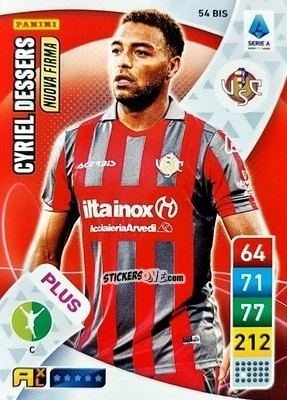 Sticker Cyriel Dessers - Calciatori 2022-2023. Adrenalyn XL n. 54BIS - Panini