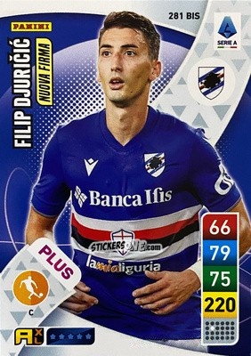 Sticker Filip Djuricic - Calciatori 2022-2023. Adrenalyn XL n. 281BIS - Panini