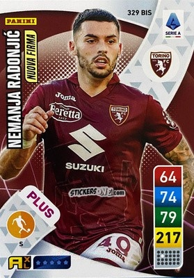Sticker Nemanja Radonjic - Calciatori 2022-2023. Adrenalyn XL n. 329BIS - Panini